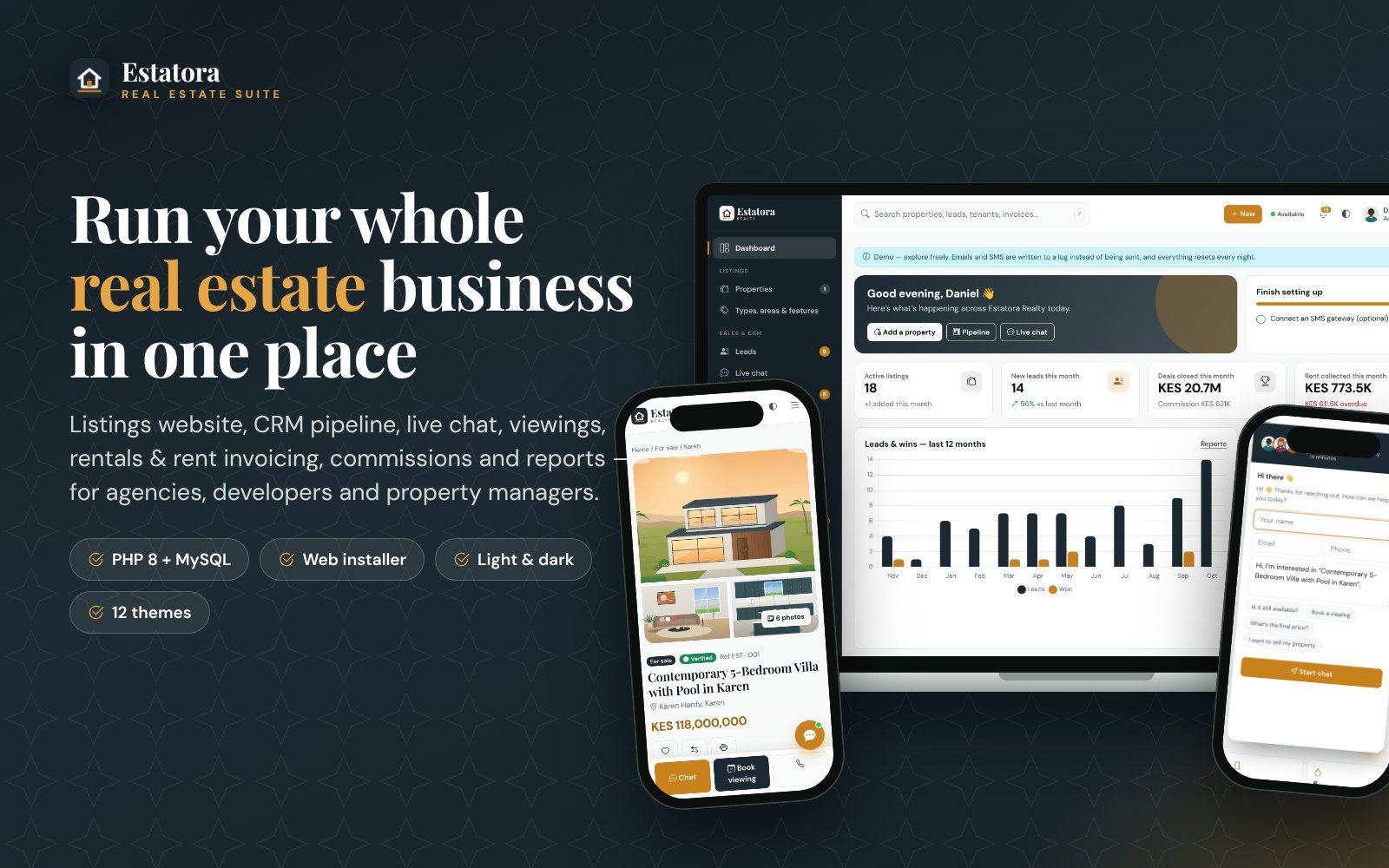 Estatora - Real Estate Business Management System screenshot