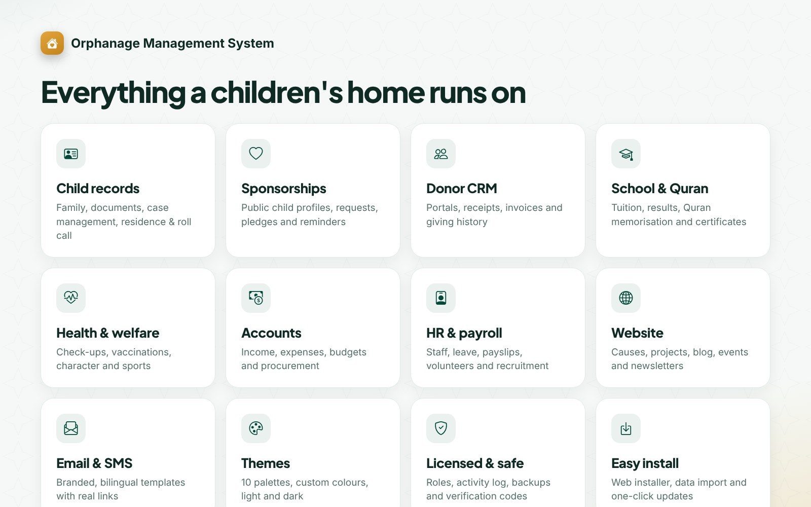 Multi-Branch Orphanage and School Management System (OMS) screenshot 10