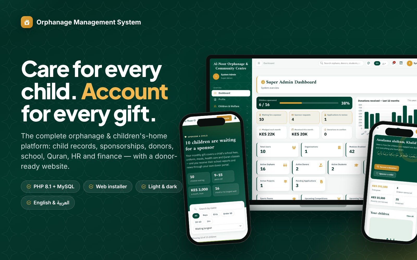 Multi-Branch Orphanage and School Management System (OMS)